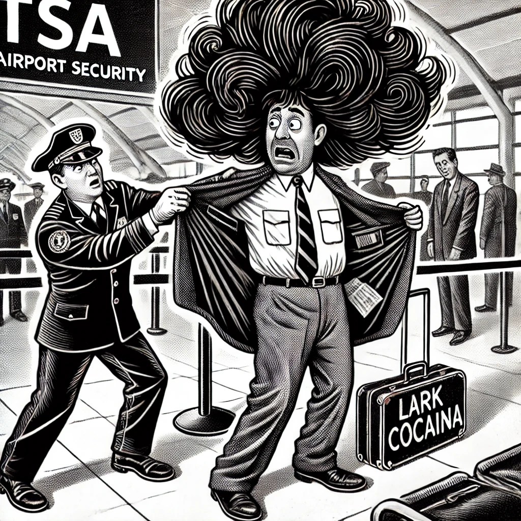 Man is caught by a TSA agent smuggling cocaine in his toupee